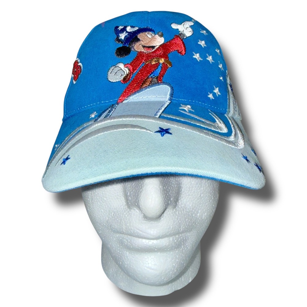 Vintage‎ Disney World Sorcerer Mickey Mouse Fantasia Hat Youth Embroidered Cap